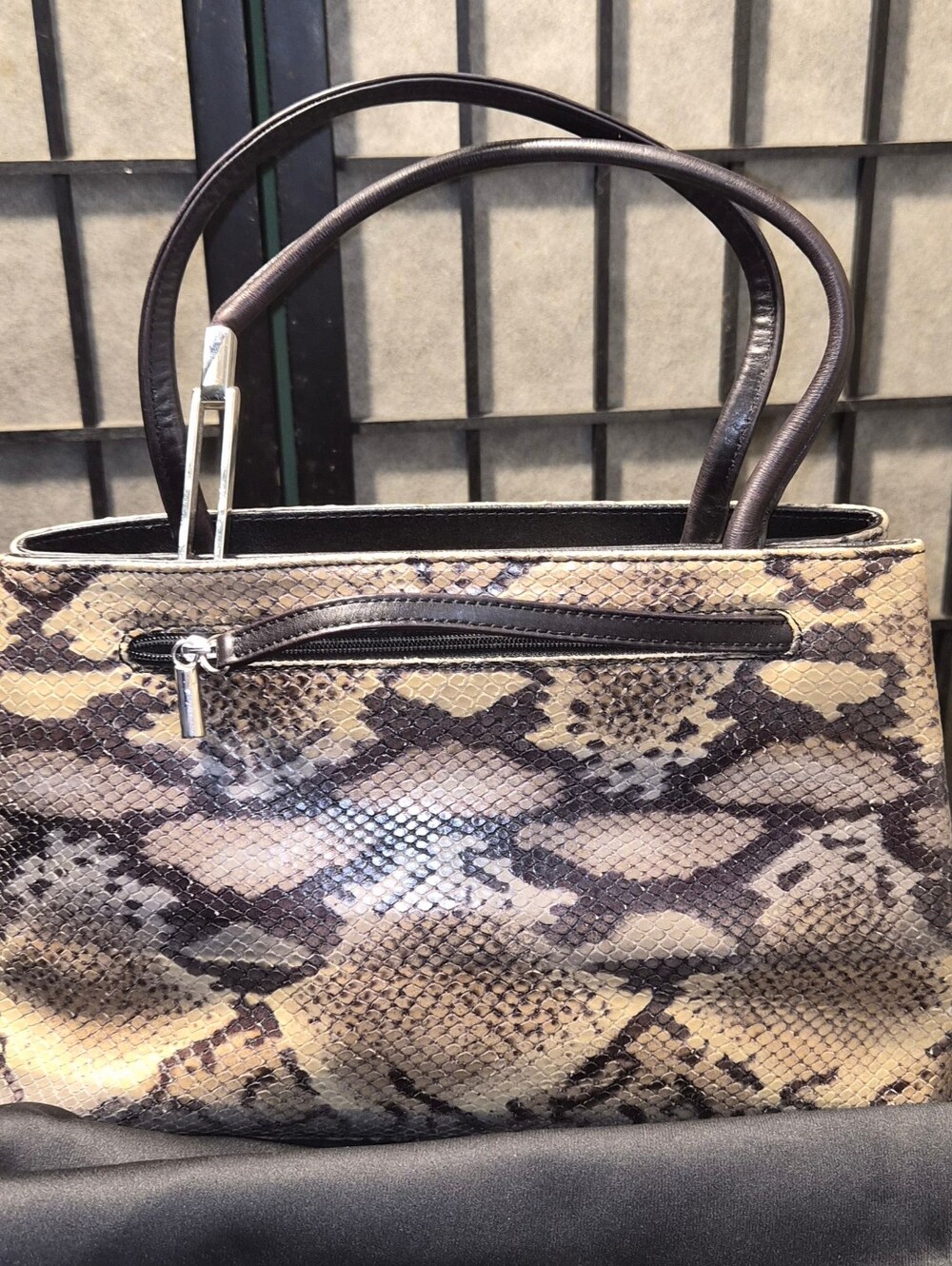 Carbotti Genuine Leather Snakeskin Python Handbag